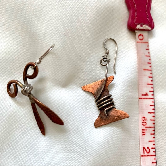 Artsy sewing earrings - Picture 2 of 2